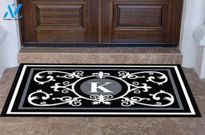 Edinburgh Estate Doormat Monogrammed Black & White