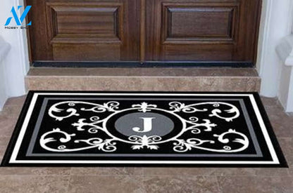 Edinburgh Estate Doormat Monogrammed Black & White