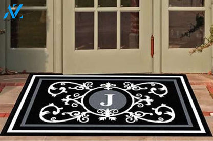 Edinburgh Estate Doormat Monogrammed Black & White
