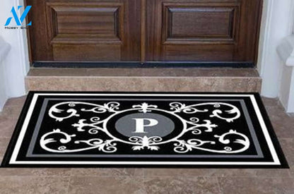 Edinburgh Estate Doormat Monogrammed Black & White