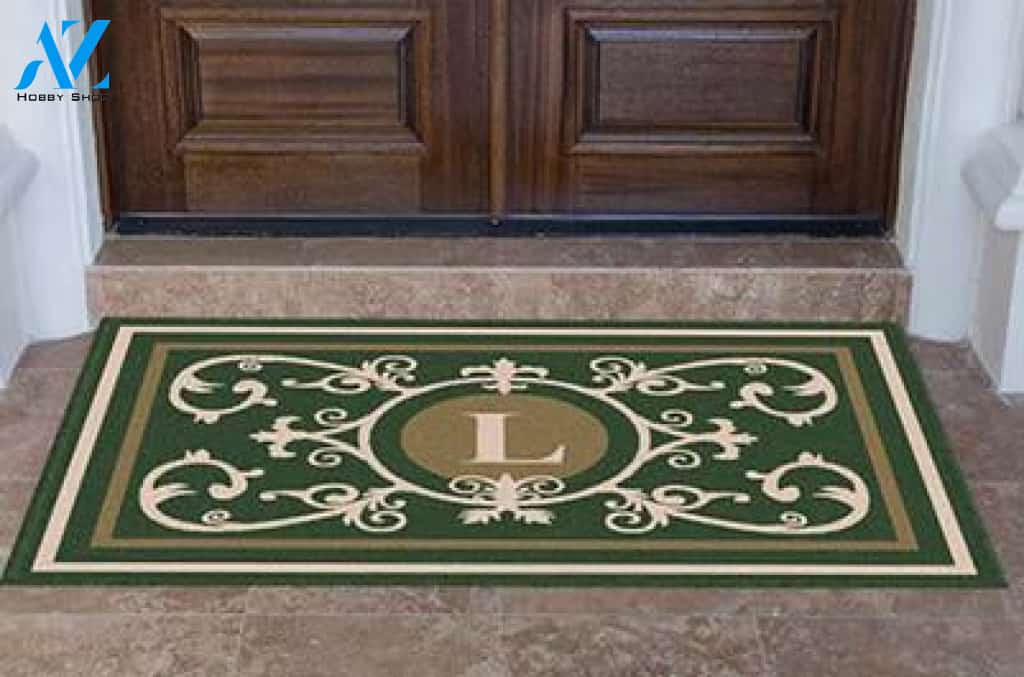 Edinburgh Estate Doormat Monogrammed Hunter Green