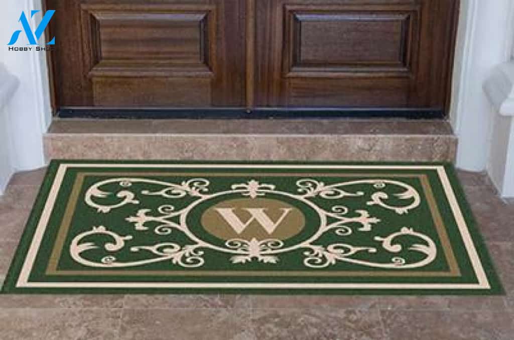 Edinburgh Estate Doormat Monogrammed Hunter Green