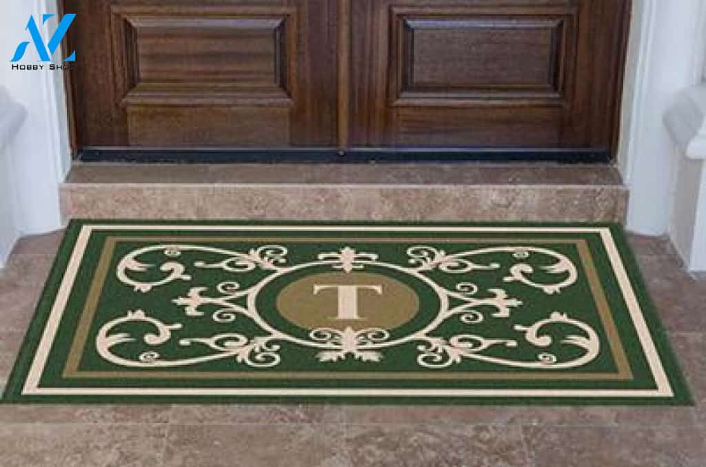 Edinburgh Estate Doormat Monogrammed Hunter Green