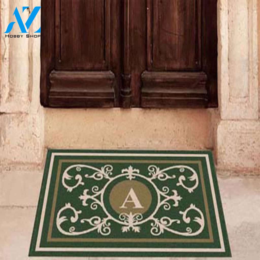 Edinburgh Estate Doormat Monogrammed Hunter Green