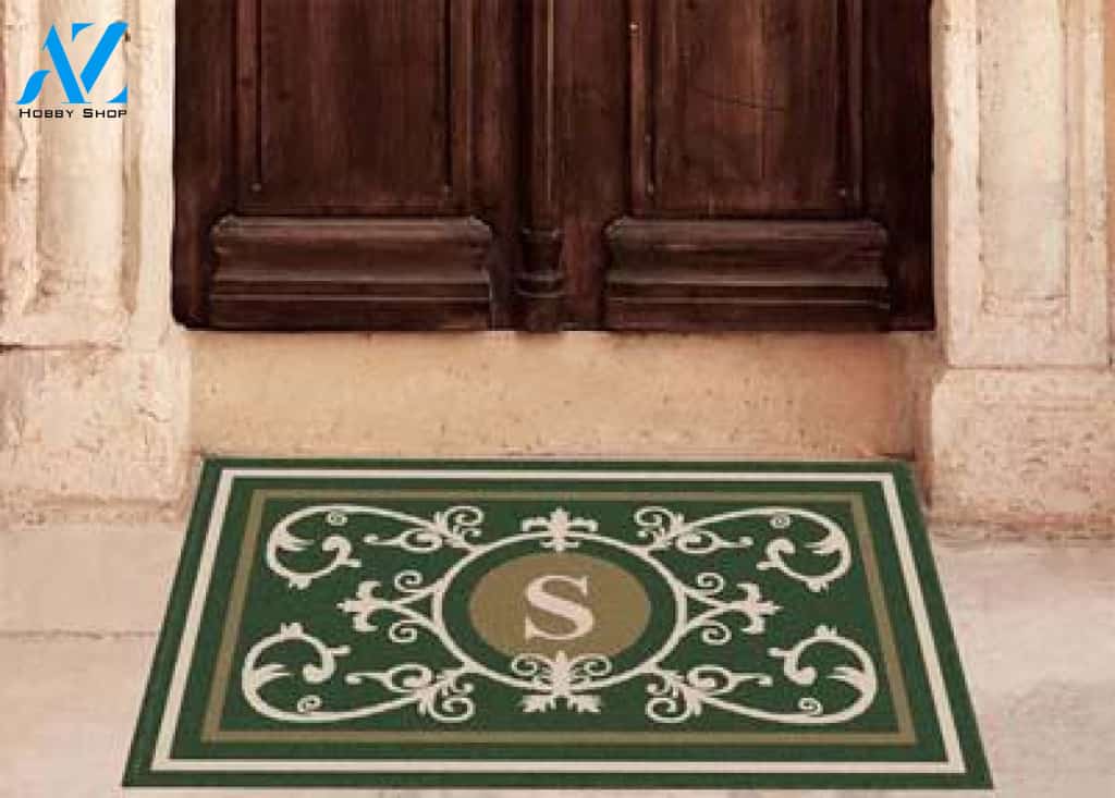 Edinburgh Estate Doormat Monogrammed Hunter Green