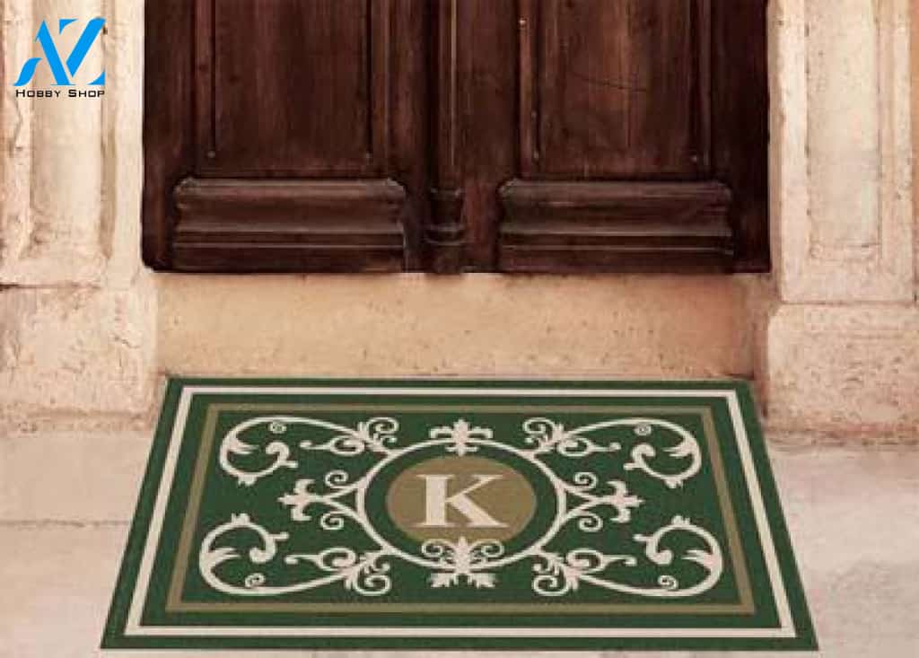 Edinburgh Estate Doormat Monogrammed Hunter Green