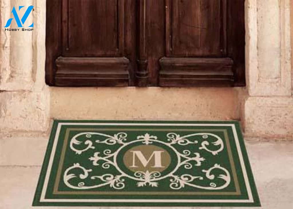 Edinburgh Estate Doormat Monogrammed Hunter Green