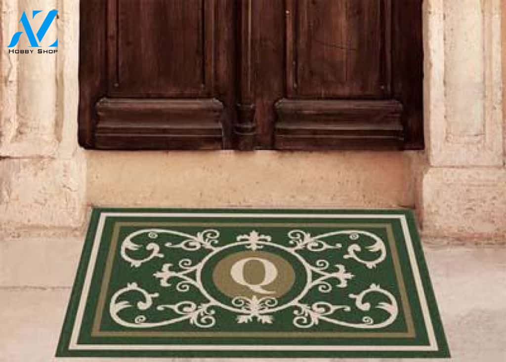 Edinburgh Estate Doormat Monogrammed Hunter Green