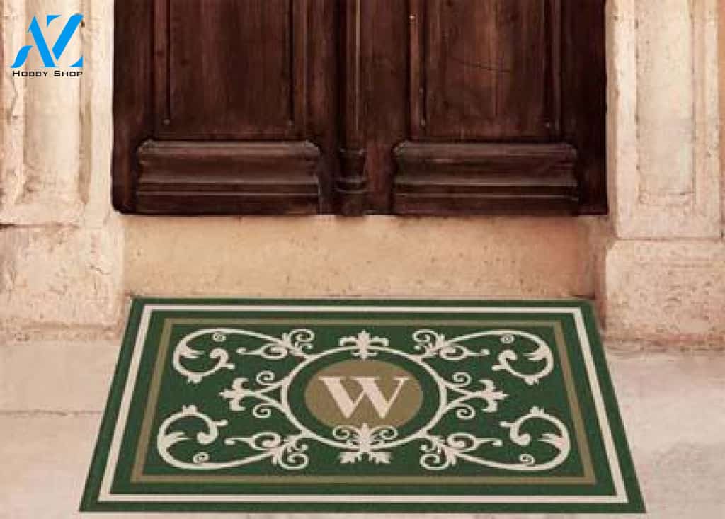 Edinburgh Estate Doormat Monogrammed Hunter Green