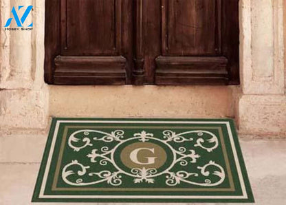 Edinburgh Estate Doormat Monogrammed Hunter Green