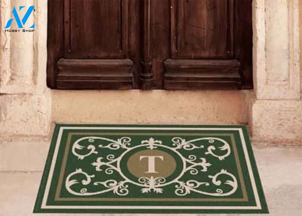 Edinburgh Estate Doormat Monogrammed Hunter Green