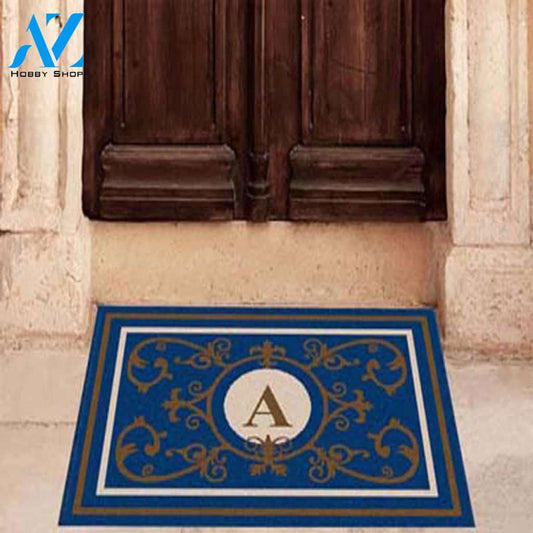 Edinburgh Estate Doormat Monogrammed Navy