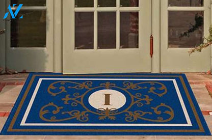 Edinburgh Estate Doormat Monogrammed Navy