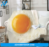 Egg 3D Printed Blanket, Funny Fleece Blanket, Food Blanket Gift For Friend Family 