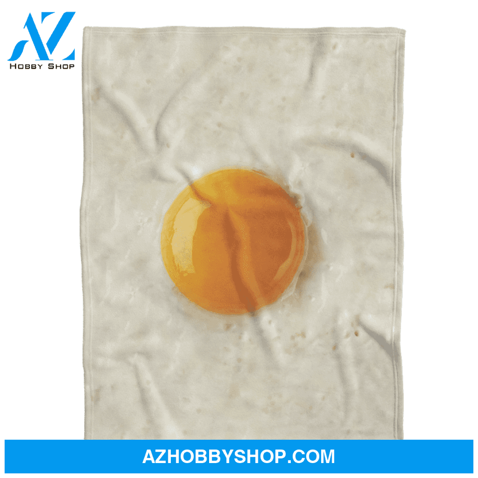 Egg 3D Printed Blanket, Funny Fleece Blanket, Food Blanket Gift For Friend Family Birthday Gift Home Decor Bedding Couch Sofa Soft and Comfy Cozy