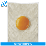 Egg 3D Printed Blanket, Funny Fleece Blanket, Food Blanket Gift For Friend Family Birthday Gift Home Decor Bedding Couch Sofa Soft and Comfy Cozy