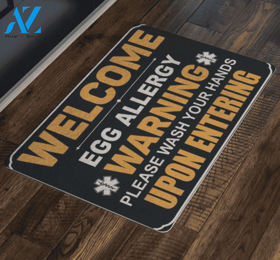 Egg Warning Doormat | Welcome Mat | House Warming Gift