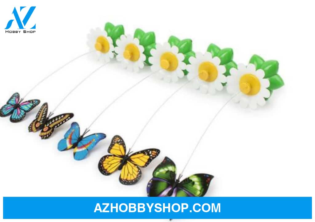 Electric Automatic Rotating Flower Pet Products Yellow / Butterfly