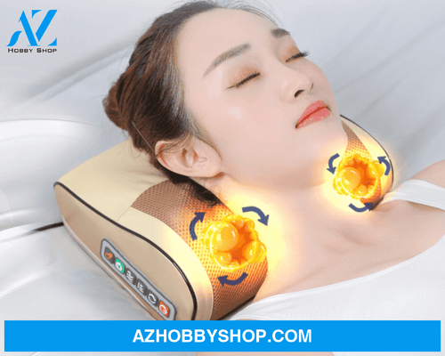 Electric Cervical Massage Pillow 6Buttonbeige / Us