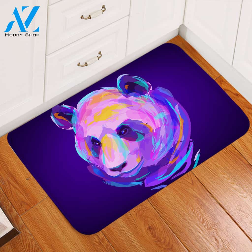 Electric Color Panda Door Mat