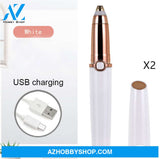 Electric Eyebrow Repairer Pearlwhiteusb / 2Pcs