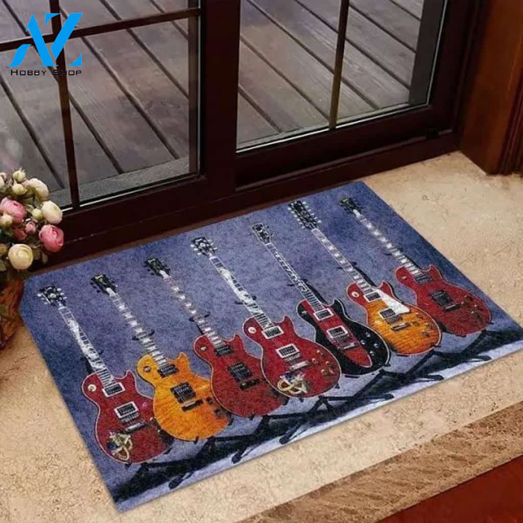 Electric Guitar Doormat Welcome Mat Housewarming Gift Home Decor Funny Doormat Gift For Electric Guitar Lovers Gift Idea For Friend Birthday Gift