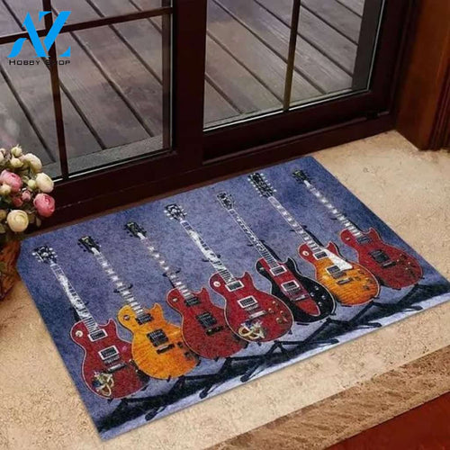 Electric Guitar Doormat Welcome Mat Housewarming Gift Home Decor Funny Doormat Gift For Electric Guitar Lovers Gift Idea For Friend Birthday Gift