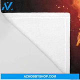 Electric Guitar With Flames And Music Fleece Blanket Gift For People Home Decor Bedding Couch Sofa Soft And Comfy Cozy