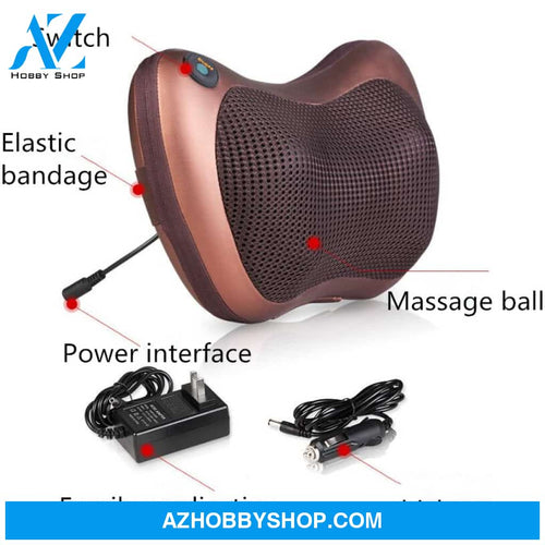 Electric Infrared Heating Kneading Neck Shoulder Back Body Spa Massage Pillow Car Chair Shiatsu