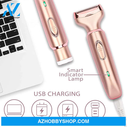 Electric Razor For Women - Painless 2 In 1 Shaver Hair Remover