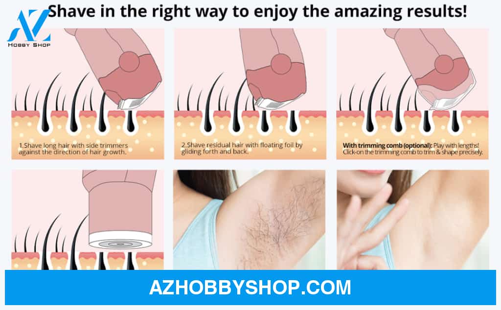 Electric Razor For Women - Painless 2 In 1 Shaver Hair Remover