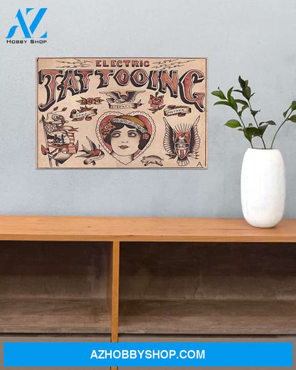 Electric Tattooing Canvas Painting,Tattooing Canvas Wall Art