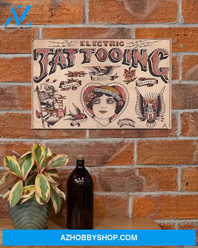 Electric Tattooing Canvas Painting,Tattooing Canvas Wall Art