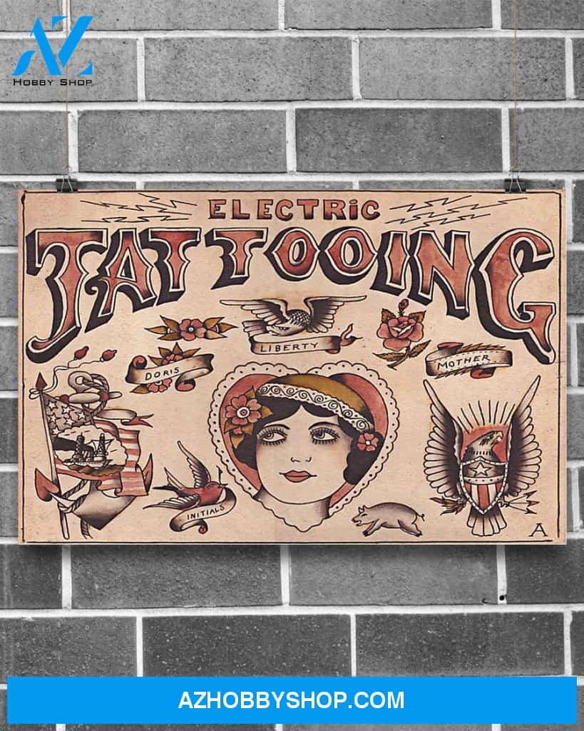 Electric Tattooing Canvas Painting,Tattooing Canvas Wall Art