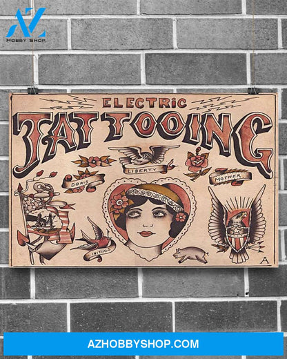 Electric Tattooing Canvas Painting,Tattooing Canvas Wall Art