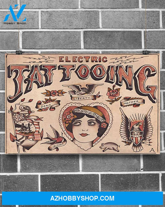 Electric Tattooing Canvas Painting,Tattooing Canvas Wall Art