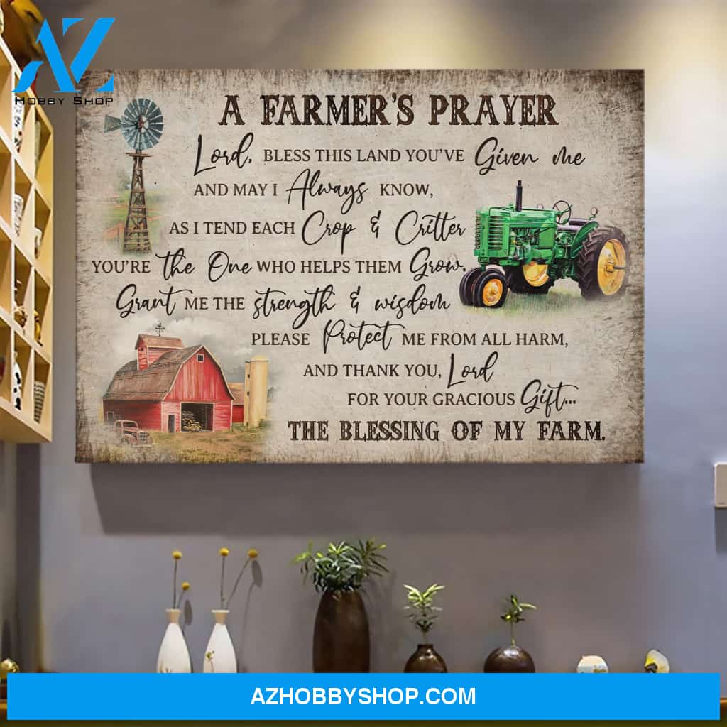 Electric tricycle - A farmer's prayer - Farm Landscape Canvas Prints - Wall Art