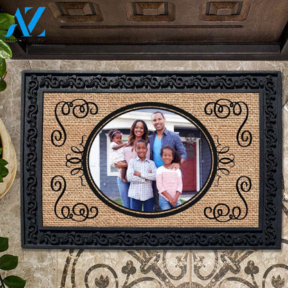 Elegant Burlap Photo Doormat - 18" x 30"