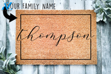 Elegant Family Name Custom Doormat | Welcome Mat | House Warming Gift