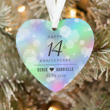 Elegant 14Th Opal Wedding Anniversary Celebration Ornament