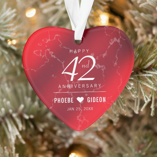 Elegant 42Nd Jasper Wedding Anniversary Ornament