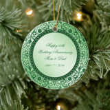 Elegant 55Th Wedding Anniversary Round Ornament