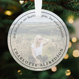 Elegant Memorial Photo In My Memory Christmas Ornament