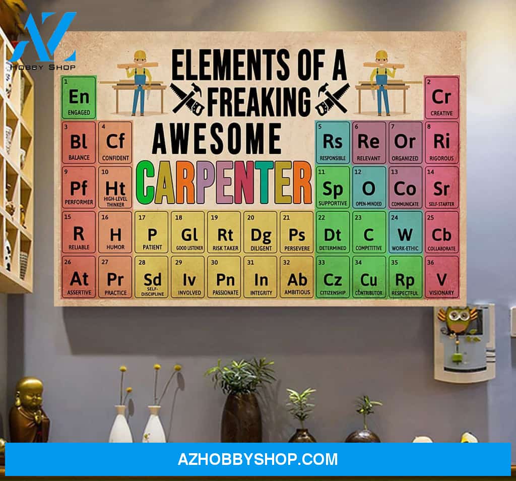 Element Of A Freaking Awesome Carpenter Wall Art Canvas Prints