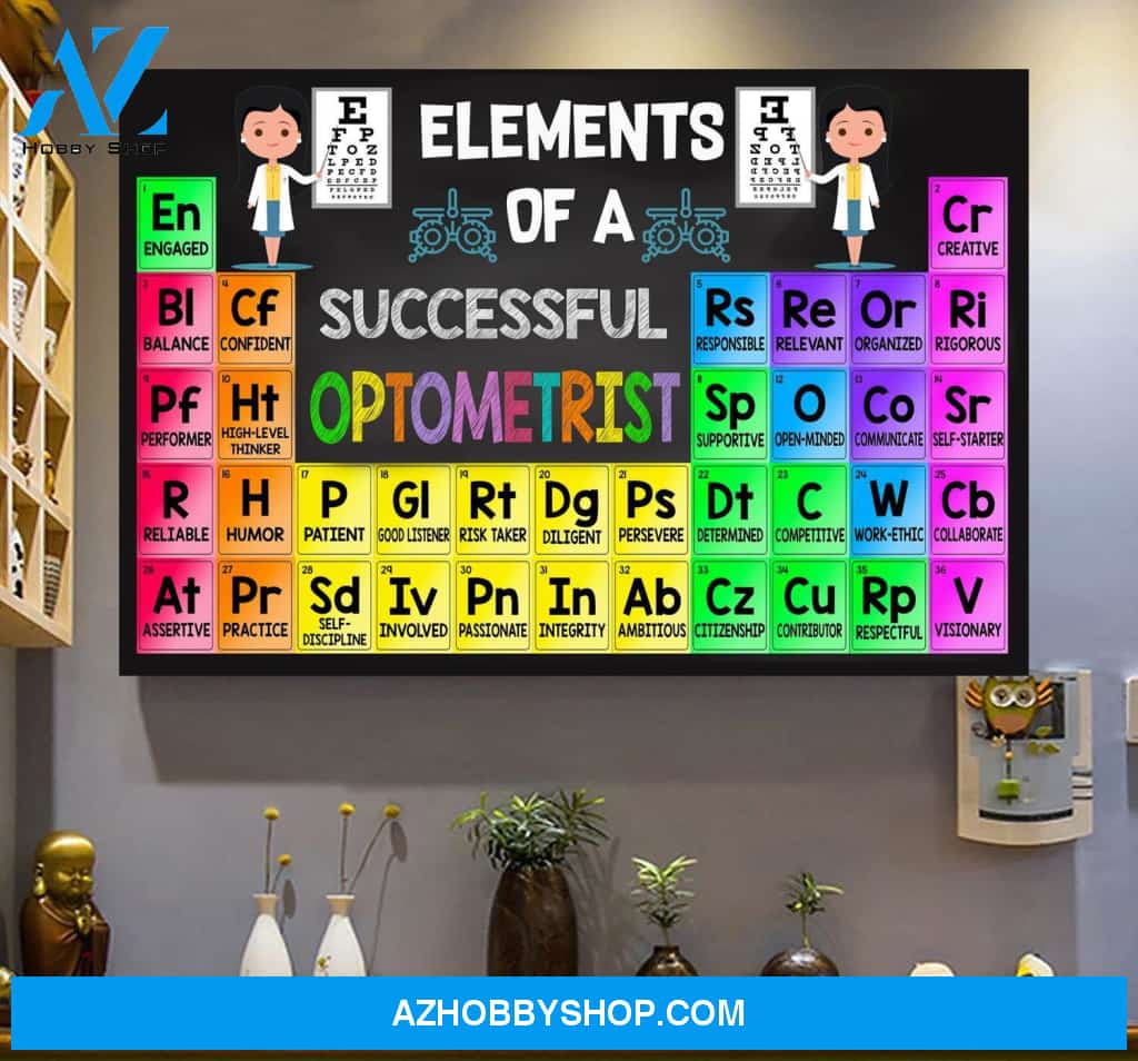 Elements Of A Successful Optometrist Canvas And Poster, Wall Decor Visual Art