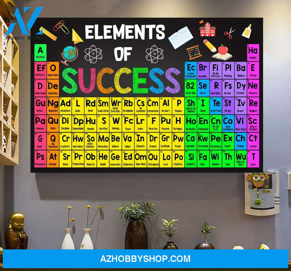 Elements Of Success Canvas And Poster, Wall Decor Visual Art