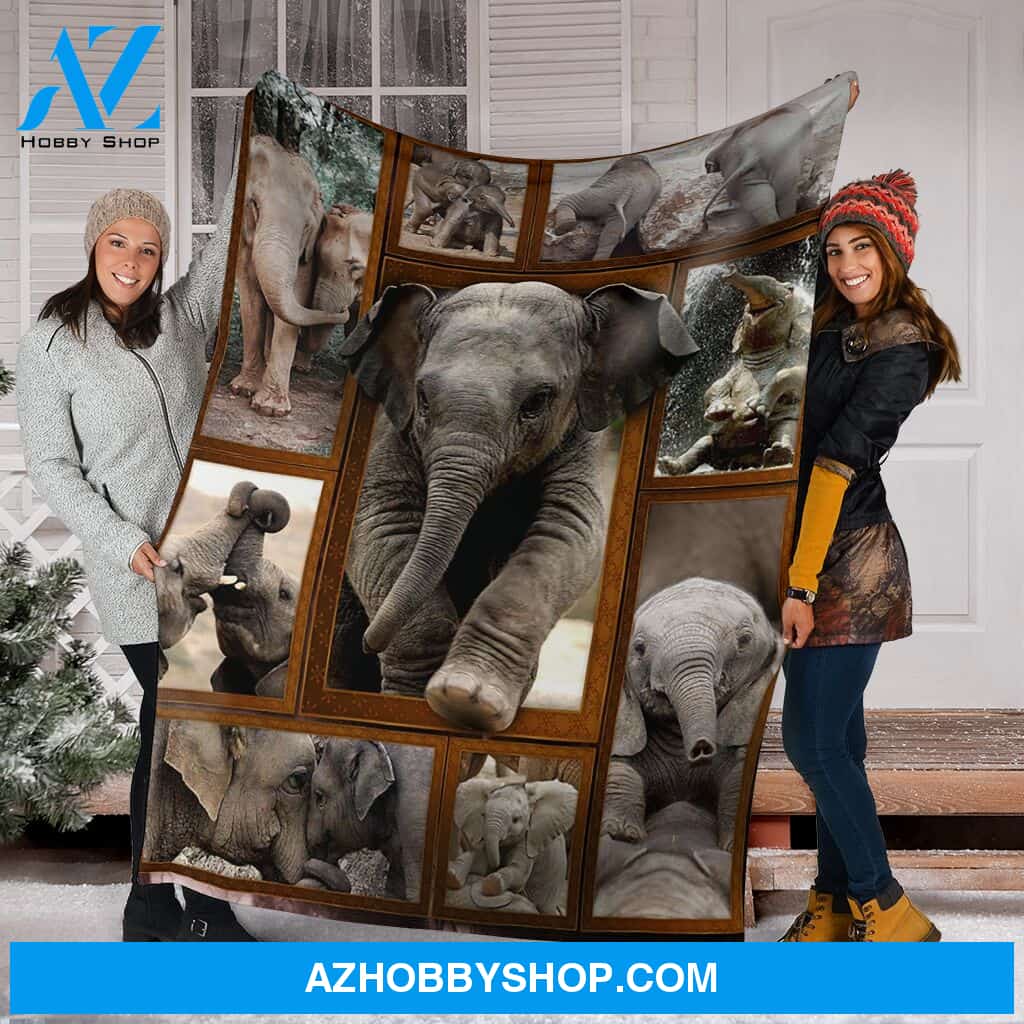 Elephant 3D Fleece Blanket