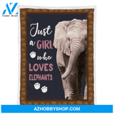 Elephant Blanket, Just A Girl Who Loves Elephants