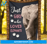 Elephant Blanket, Just A Girl Who Loves Elephants