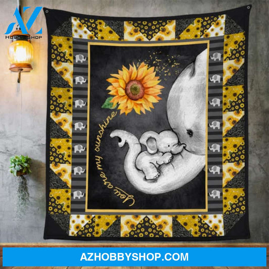 Elephant Blanket, Elephant Lover Sunflower